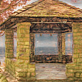 Stone Gazebo Atop Chilhowee Mountain, Painterly     